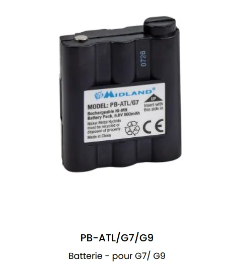Pack batterie Midland PB-ATL G7 G9