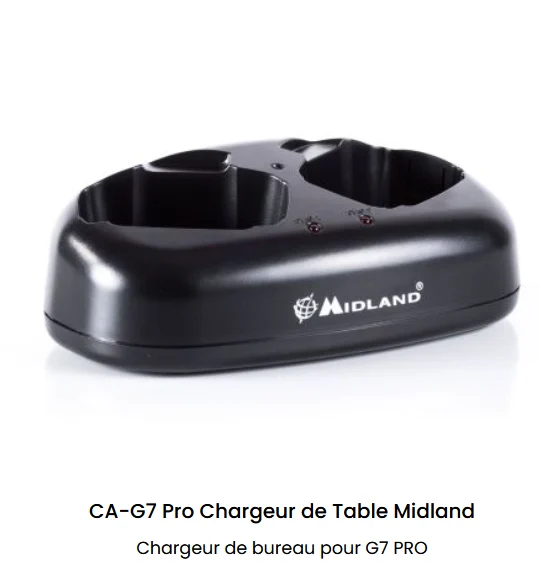 Socle de charge double Midland CA-G7 Pro