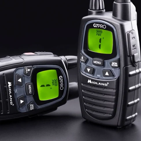 Deux talkies-walkies Midland G7 Pro avec écran rétroéclairé