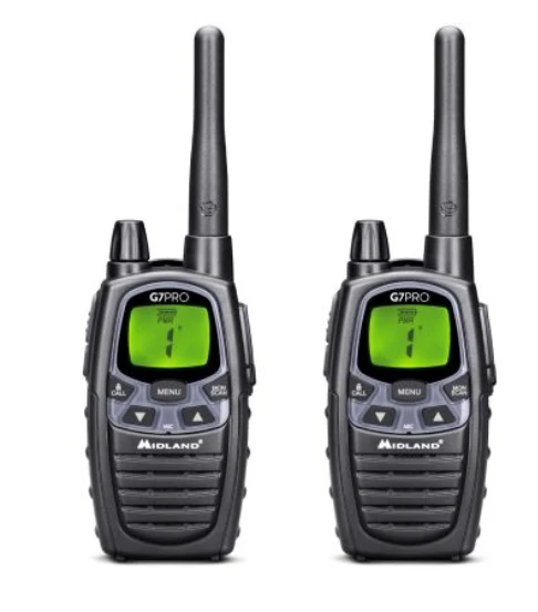 Deux portatifs Midland G7 Pro, radios PMR446 sans licence