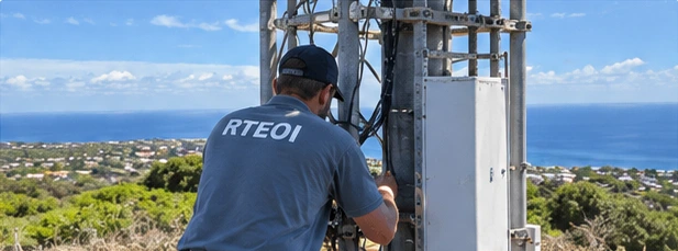 Installation radio sur un site équipé de pylônes